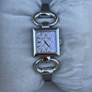 Gucci TORNABOUNI Quartz Pink Dial Ladies Watch Pre-Owned Silver